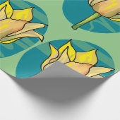 Gelbe Blume Geschenkpapier (Ecke)