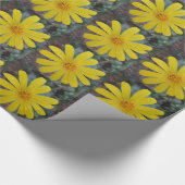 Gelbe Blume Geschenkpapier (Ecke)