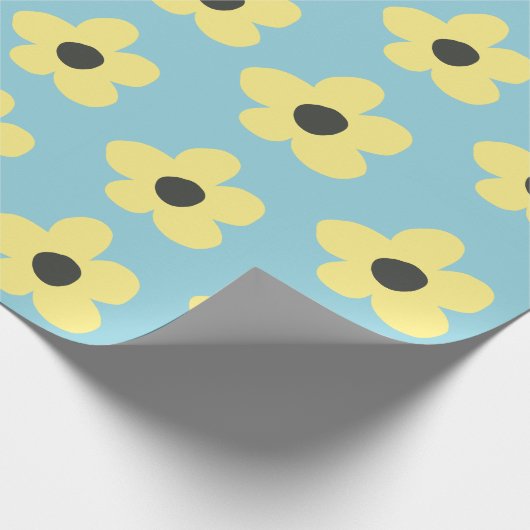 Gelbe Blume Geschenkpapier (Ecke)