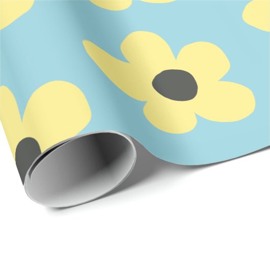 Gelbe Blume  Geschenkpapier (Rolleneckpunkt)