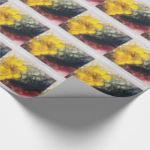 Gelbe Blume Geschenkpapier (Ecke)