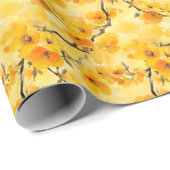 Gelbe Blume Geschenkpapier (Rolleneckpunkt)
