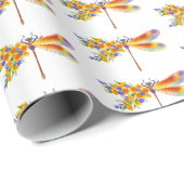 Gelbe Blume Geschenkpapier (Rolleneckpunkt)