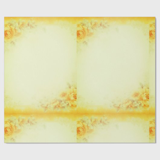 Gelbe Blume Geschenkpapier (Flach)