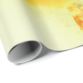 Gelbe Blume Geschenkpapier (Rolleneckpunkt)