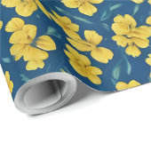 Gelbe Blume Geschenkpapier (Rolleneckpunkt)