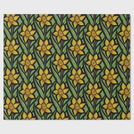 Gelbe Blume Geschenkpapier (Flach)