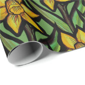 Gelbe Blume Geschenkpapier (Rolleneckpunkt)