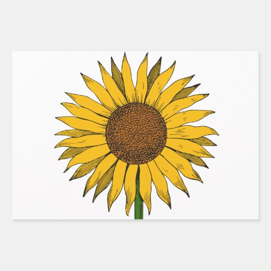 Gelbe Blume Geschenkpapier Set (Vorderseite 2)