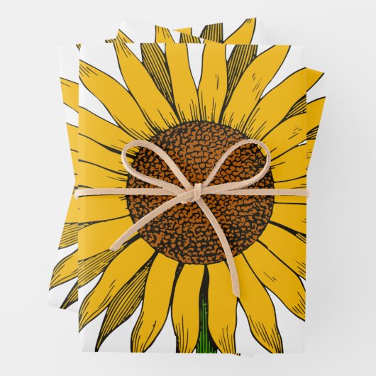 Gelbe Blume Geschenkpapier Set (Beispiel)