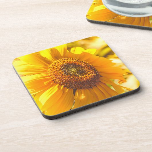 Gelbe Blume Getränkeuntersetzer (Linke Seite)