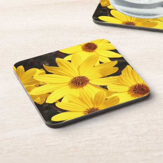 Gelbe Blume Getränkeuntersetzer (Linke Seite)