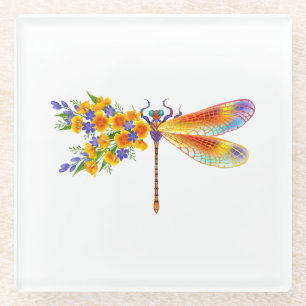Gelbe Blume Glasuntersetzer