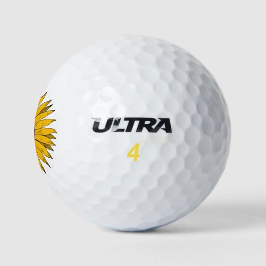 Gelbe Blume Golfball (Logo)
