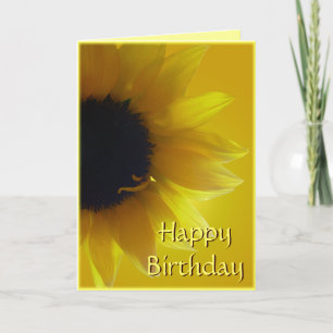 Gelbe Blume-Grußkarte für Sonnenblumen Karte