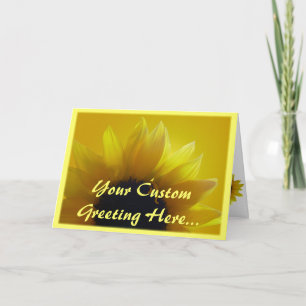Gelbe Blume-Grußkarte für Sonnenblumen Karte