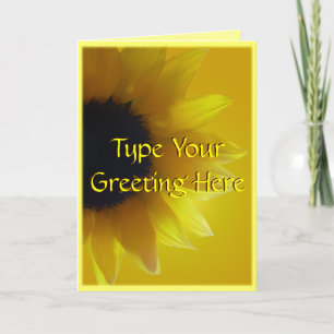 Gelbe Blume-Grußkarte für Sonnenblumen Karte