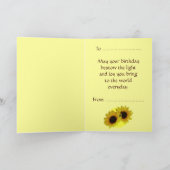 Gelbe Blume-Grußkarte für Sonnenblumen Karte (Innenseite)