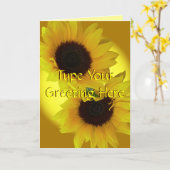 Gelbe Blume-Grußkarte für Sonnenblumen Karte (Gelbe Blume)