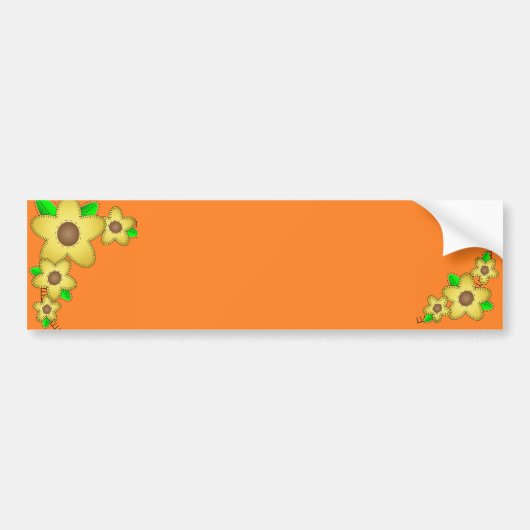 Gelbe Blume Hintergrund Autoaufkleber (Vorne)