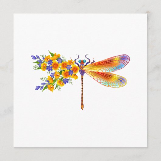 Gelbe Blume Hinweiskarte (Vorderseite)