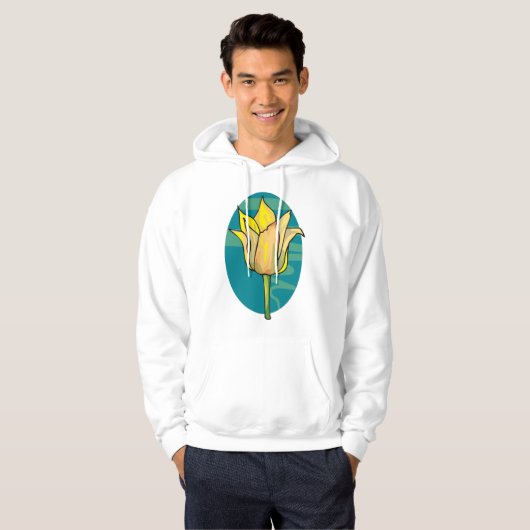Gelbe Blume Hoodie (Vorne ganz)