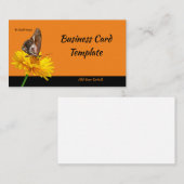 Gelbe Blume Hundflügel Schmetterling Visitenkarte (Vorne/Hinten)