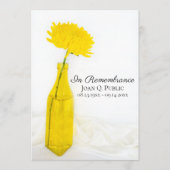 Gelbe Blume im Vase-Bestattungsdienst Programm (Vorderseite)