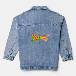 Gelbe Blume Jeansjacke
