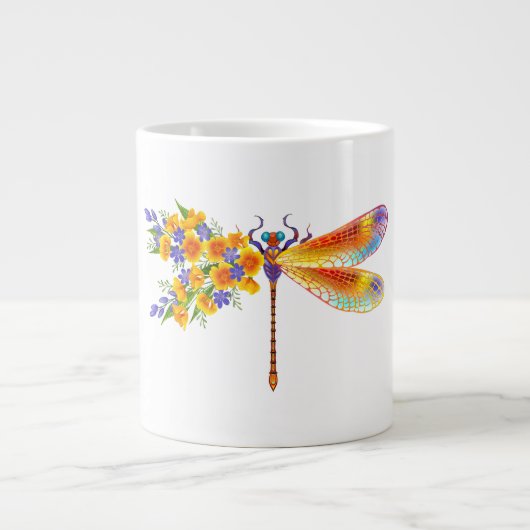 Gelbe Blume Jumbo-Tasse (Vorderseite)