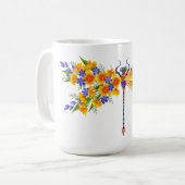 Gelbe Blume Kaffeetasse (Vorderseite Links)