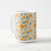 Gelbe Blume Kaffeetasse (Vorderseite Links)