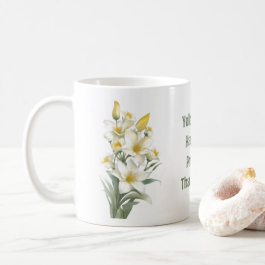 Gelbe Blume Kaffeetasse (Mit Donut)