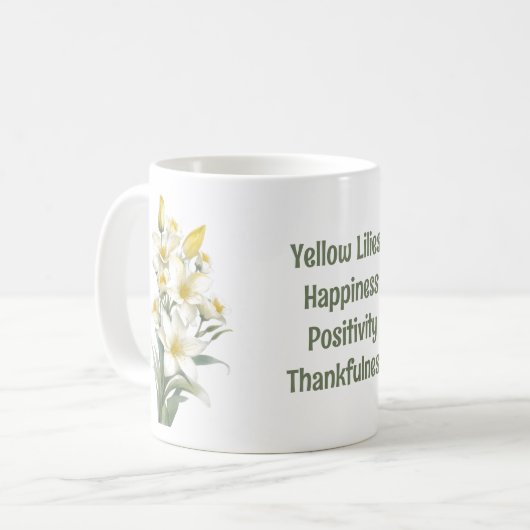 Gelbe Blume Kaffeetasse (Vorderseite Links)