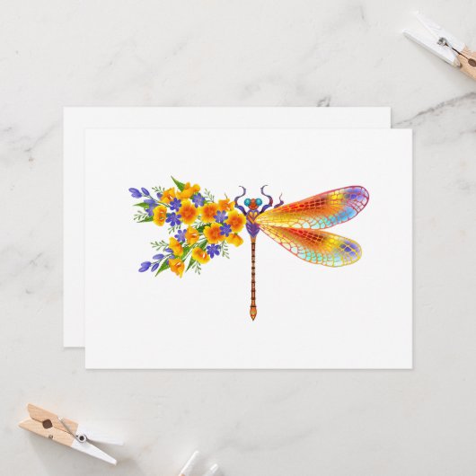 Gelbe Blume Karte (Vorderseite/Rückseite Beispiel)