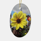 Gelbe Blume Keramikornament (Links)
