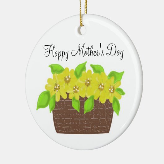 Gelbe Blume Keramikornament (Links)