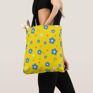 Gelbe Blume Kunstmuster Ästhetische Blume PNG Tra Tasche