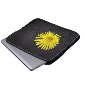 Gelbe Blume Laptopschutzhülle (Vorne Knopf)