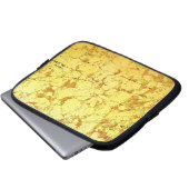 Gelbe Blume Laptopschutzhülle (Vorne Knopf)