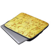 Gelbe Blume Laptopschutzhülle (Vorne Knopf)