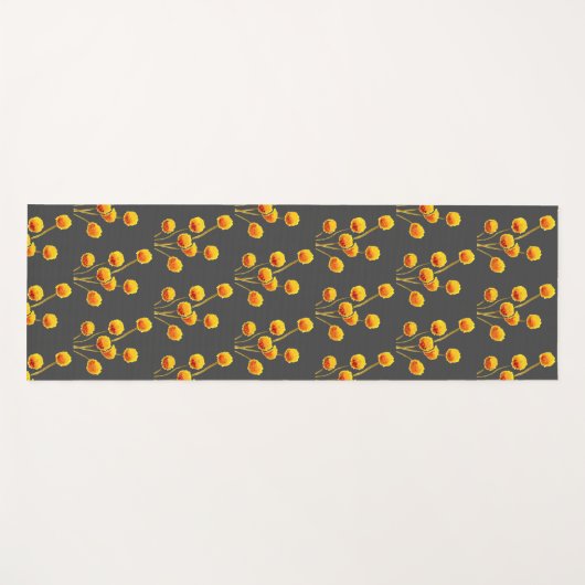 Gelbe Blume lebhafte, energetische Kunst Yogamatte (Vorderseite (Horizontal))