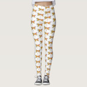 Gelbe Blume Leggings (Vorderseite)