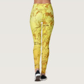 Gelbe Blume Leggings (Rückseite)