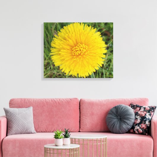 Gelbe Blume Leinwand (Insitu (Wohnzimmer))