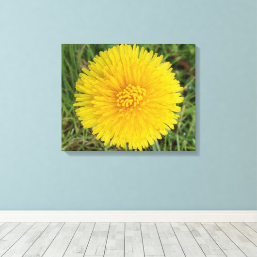 Gelbe Blume Leinwand (Insitu (Holzboden))