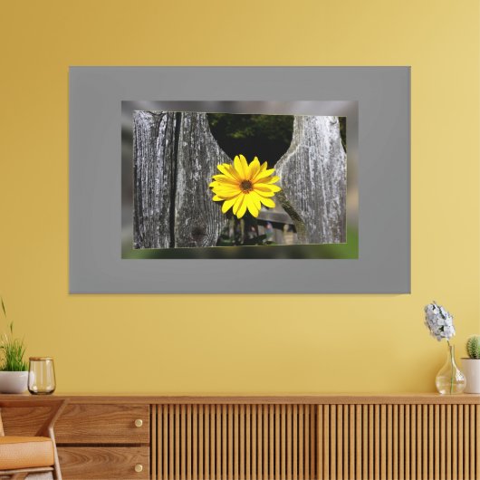 Gelbe Blume Leinwanddruck (Insitu (Wohnzimmer))