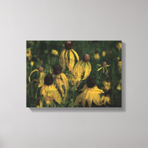 Gelbe Blume Leinwanddruck