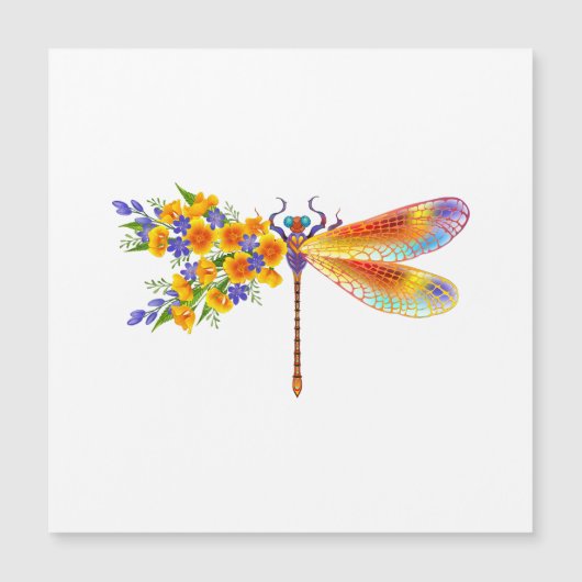 Gelbe Blume Magneteinladung (Vorderseite)