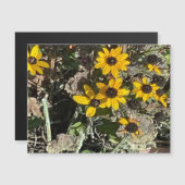 Gelbe Blume Magnetkarte (Vorne/Hinten)